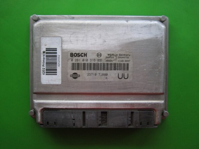 ECU Engine Control Unit Nissan Primera 2.0DCI 23710 7J802 0281010316 EDC15V+-0