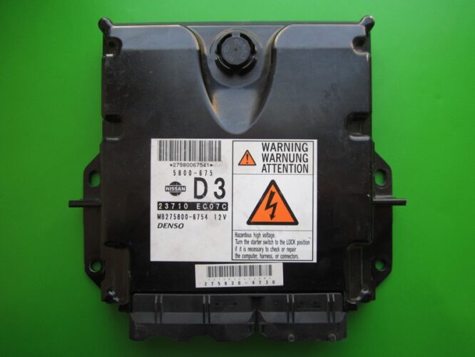 ECU Engine Control Unit Nissan Navara 2.5DCI 23710 EC07C MB275800-6754-0