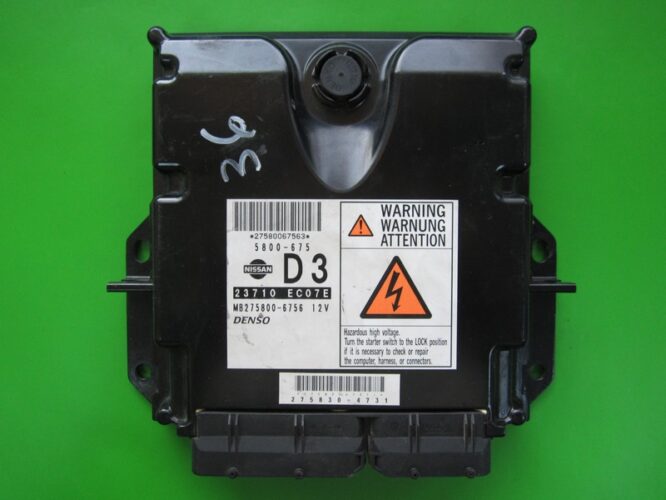 ECU Engine Control Unit Nissan Navara 2.5DCI 23710 EC07E MB275800-6756-0
