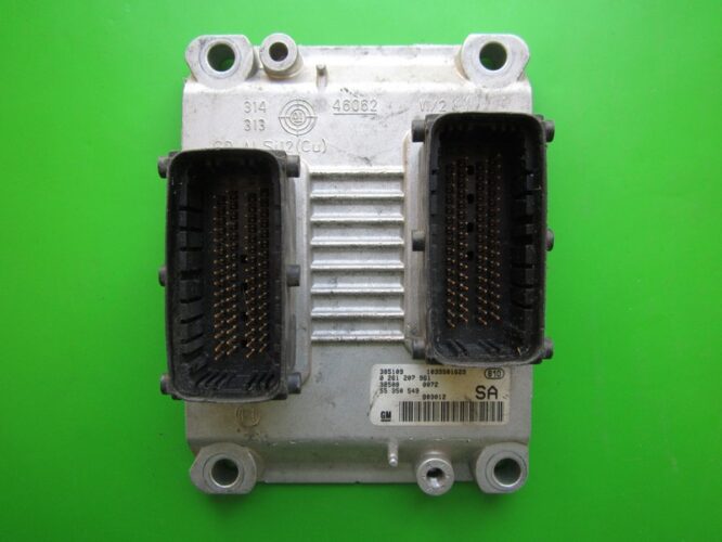 ECU Engine Control Unit Opel Agila 1.0 55350549 0261207961 Z10XE ME7.6H4 RESET-0
