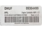ECU Engine Control Unit Opel Zafira 1.6 09364499 DHUF Z16XE HSFI-2.1-0