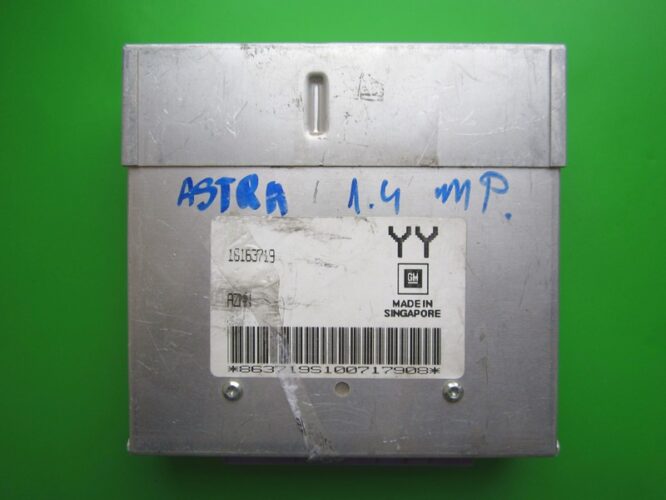 ECU Engine Control Unit Opel Astra F 1.4 16163719 YY AZMN-0