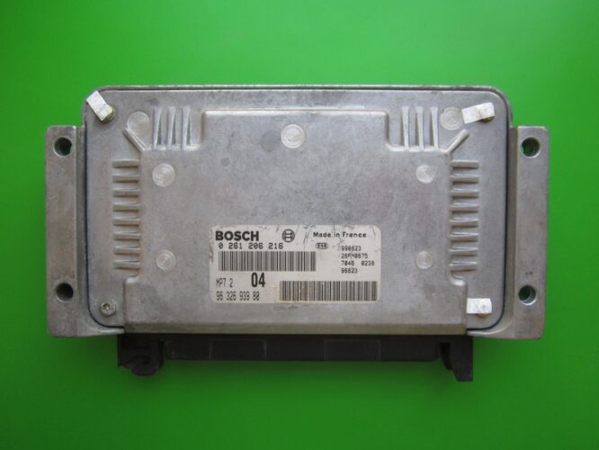 ECU Engine Control Unit Peugeot 206 1.6 9632693980 0261206216 MP7.2 NFZ-0