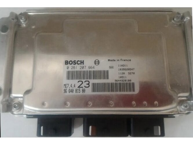 ECU Engine Control Unit Peugeot 206 1.6 9664081580 0261207664 ME7.4.4-0