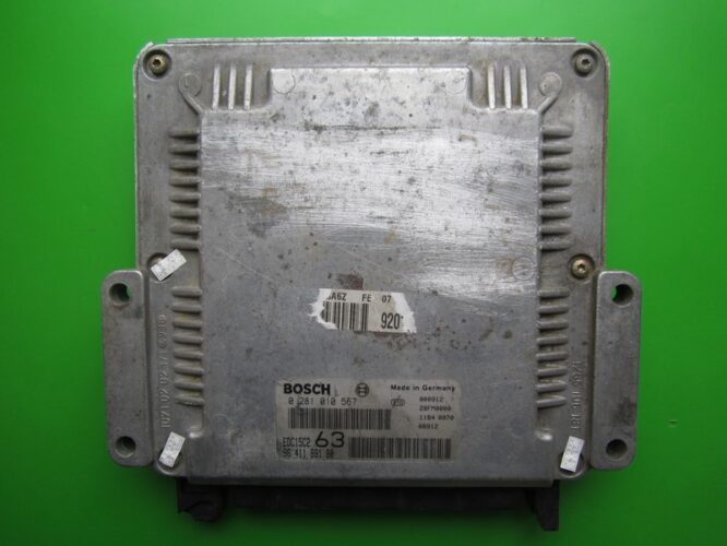 ECU Engine Control Unit Peugeot 607 2.2HDI 9641188180 0281010567 EDC15C2-0