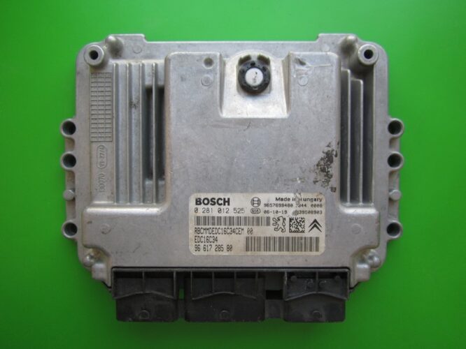 ECU Engine Control Unit Peugeot 206 1.4HDI 9661728580 0281012525 EDC16C34-0