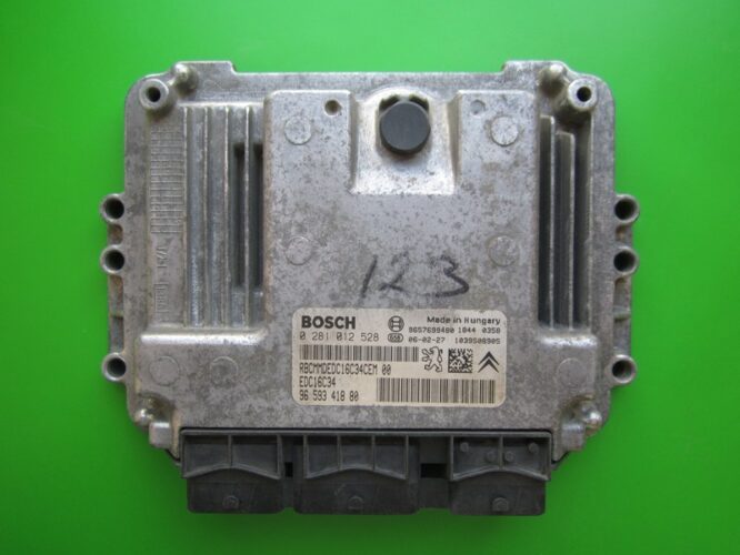 ECU Engine Control Unit Peugeot 206 1.4HDI 9659341880 0281012528 EDC16C34-0