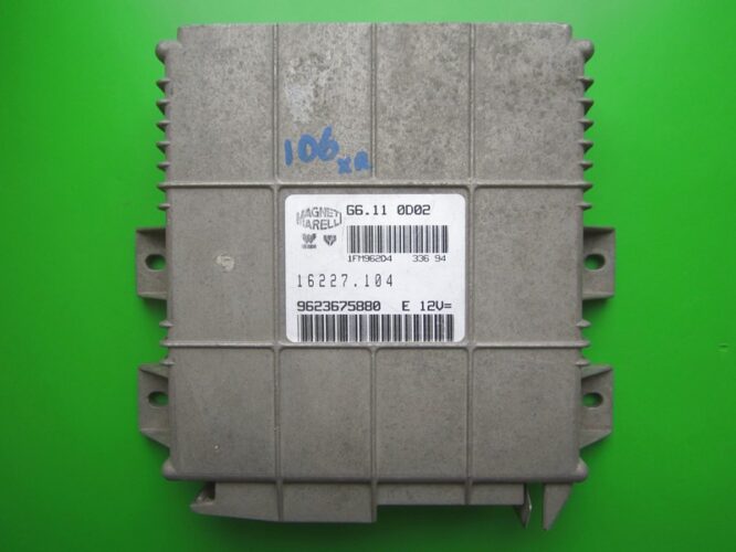 ECU Engine Control Unit Peugeot 106 1.1 9623675880 G6.11 0D02-0