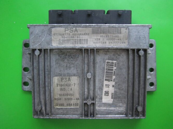 ECU Engine Control Unit Peugeot 206 1.4 9646988780 21647430 S2000-4A-0