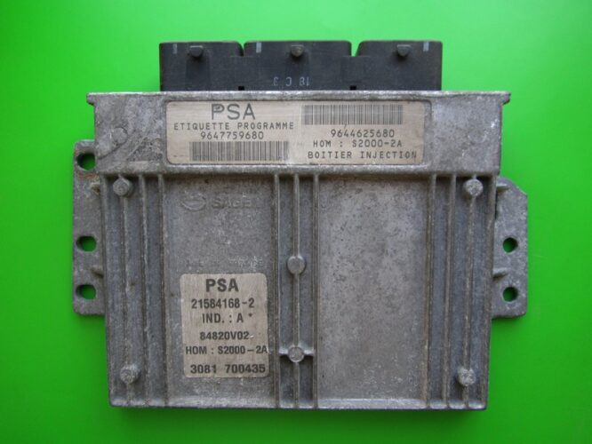 ECU Engine Control Unit Peugeot 206 1.4 9647759680 21584168 S2000-2A-0