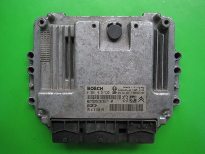 ECU Engine Control Unit Peugeot 206 1.4HDI 9661376380 0281012525 EDC16C34-0