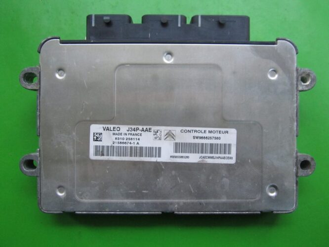 ECU Engine Control Unit Peugeot 206 1.4 9666257580 J34P-AAE-0