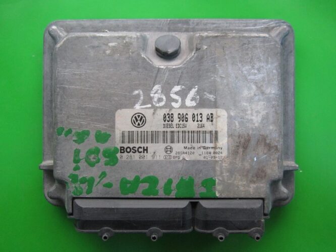 ECU Engine Control Unit Seat Ibiza 1.9SDI 038906013AB 0281001911 EDC15V-0
