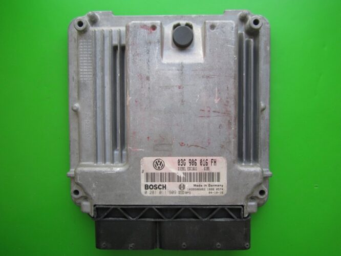 ECU Engine Control Unit Seat Altea 2.0TDI 03G906016FH 0281011909 EDC16U1-0