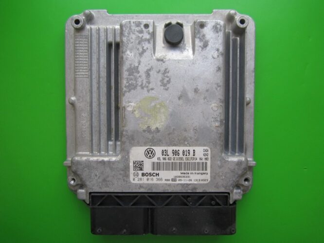 ECU Engine Control Unit Seat Exeo 2.0TDI 03L906019B 0281016366 EDC17CP14-0