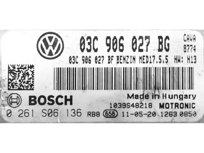 ECU Engine Control Unit Seat Alhambra 1.4 03C906027BG 0261S06136 MED17.5.5-0