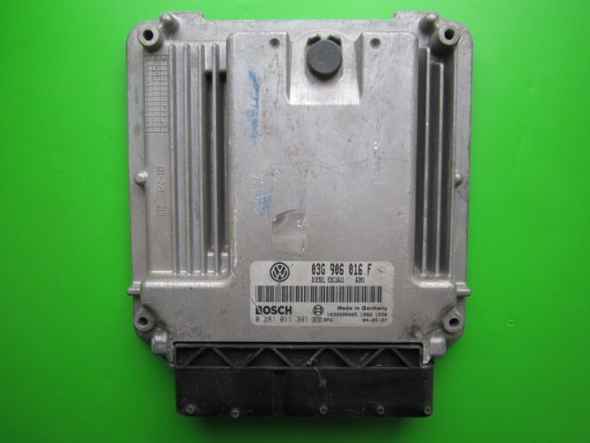 ECU Engine Control Unit Skoda Octavia 2.0TDI 03G906016F 0281011391 EDC16U1-0