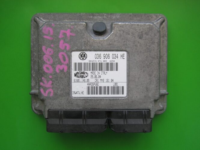 ECU Engine Control Unit Skoda Fabia 1.4 036906034HE IAW 4TV.HE-0