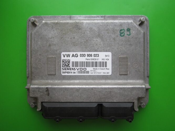 ECU Engine Control Unit Skoda Fabia 1.2 03D906023 5WP40414 SIMOS 9.1-0