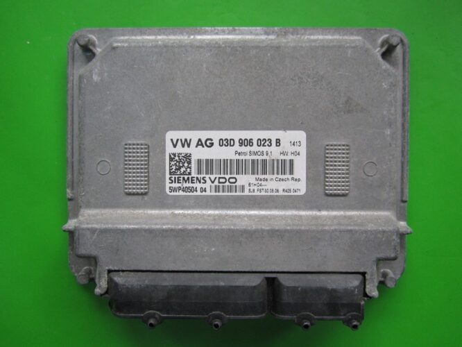 ECU Engine Control Unit Skoda Fabia 1.2 03D906023B 5WP40504 SIMOS 9.1-0