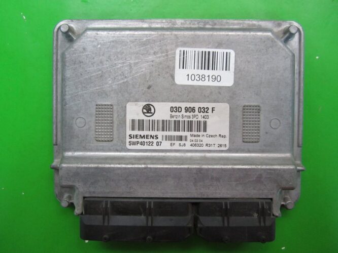 ECU Engine Control Unit Skoda Fabia 1.2 03D906032F 5WP40122 SIMOS 3PD-0