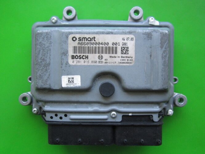 ECU Engine Control Unit Smart Fortwo 0.8CDI A6609000400 0281016890 EDC16C32-0