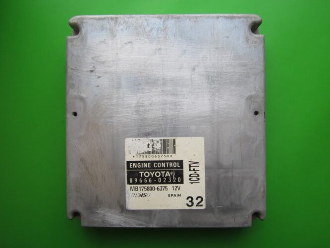 ECU Engine Control Unit Toyota Corolla 2.0D4D 89666-02320 MB175800-6375-0