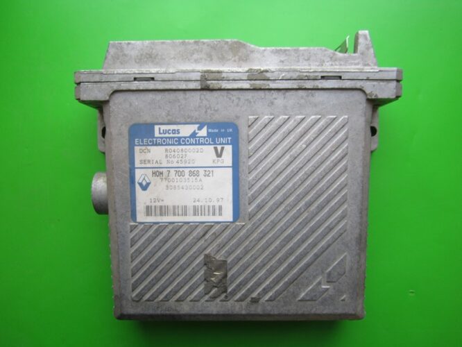 ECU Engine Control Unit Volvo V40 1.9TD 7700103515A HOM7700868321 DCN-0