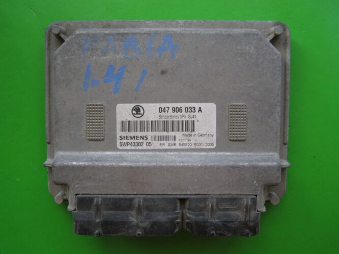 ECU Engine Control Unit Skoda Fabia 1.4 047906033A 5WP43302-0
