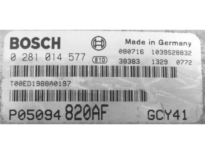 ECU Engine Control Unit Dodge Journey 2.0CRD P05094821AF 0281014577 EDC16U31-0