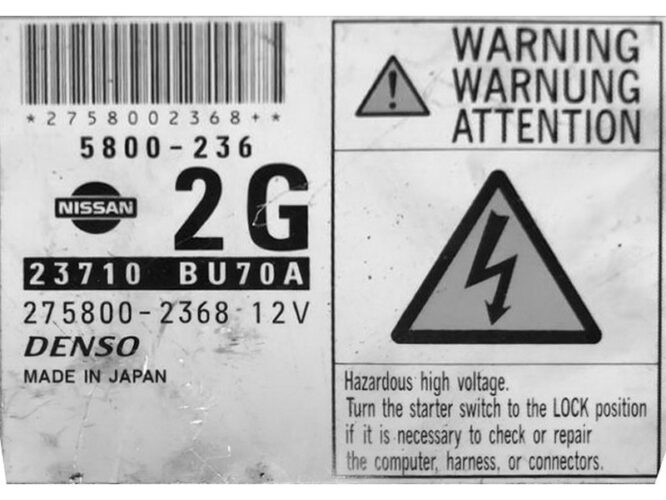 ECU Engine Control Unit Nissan Almera 2.2D 23710 BU70A 275800-2368-0