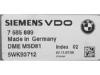ECU Engine Control Unit BMW X6 3.0 7585889 5WK93712 MSD81-0