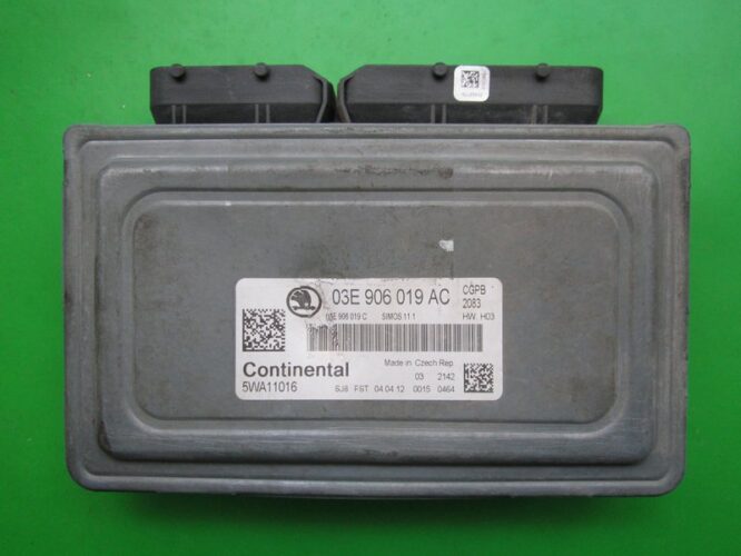 ECU Engine Control Unit Skoda Fabia 1.2 03E906019AC 5WA11016 SIMOS 11.1-0