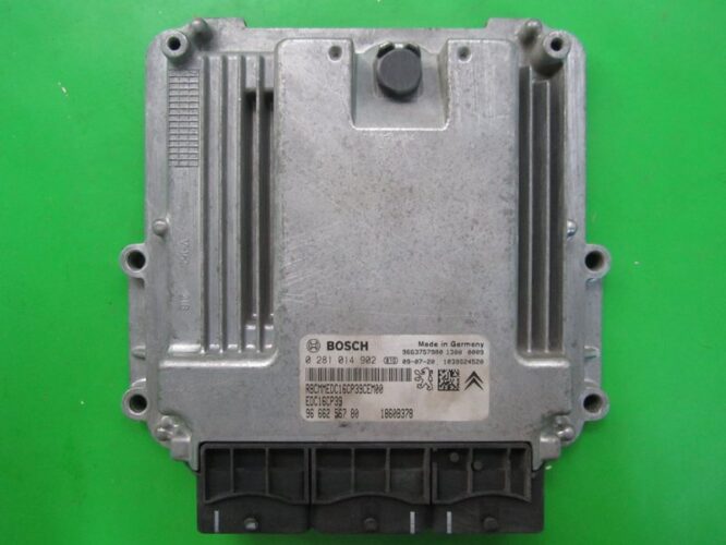 ECU Engine Control Unit Citroen C-Crosser 2.2HDI 9666256780 0281014902 EDC16CP39-0