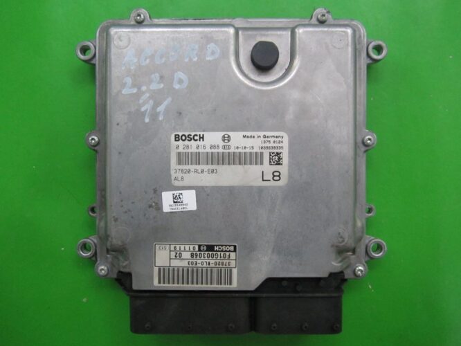 ECU Engine Control Unit Honda Accord 2.2CDTI 37820-RL0-E03 0281016088-0