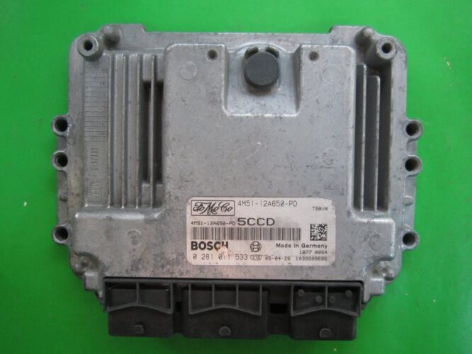 ECU Engine Control Unit Ford C-Max 1.6TDCI 3M51-12A650-PD 0281011533 EDC16C3-0