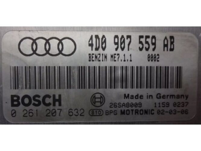 ECU Engine Control Unit Audi S6 4.2 4D0907559AB 0261207632 ME7.1.1-0