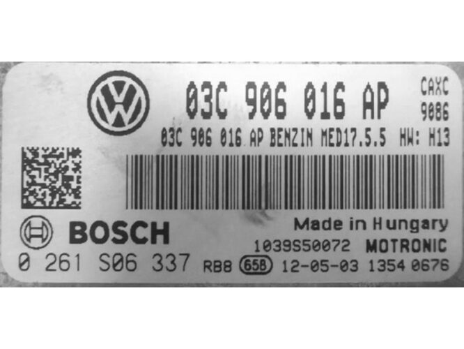 ECU Engine Control Unit Seat Leon 1.4 03C906016AP 0261S06337 MED17.5.5 CAXC H13-0